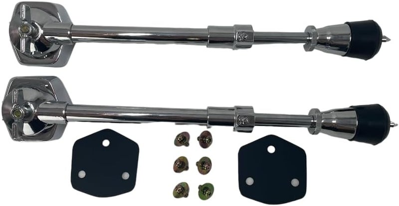 AIAS Adjustable Bass Drum Legs – Chrome-Plated Alloy Steel Kick Drum Spurs with Rubber Feet, Height Adjustable, Stable Support for Bass Drum Shells - Image 4